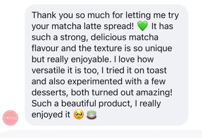Matcha milk tea spread